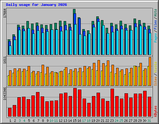 Daily usage for January 2026