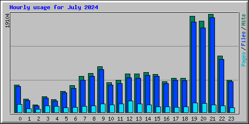 Hourly usage for July 2024