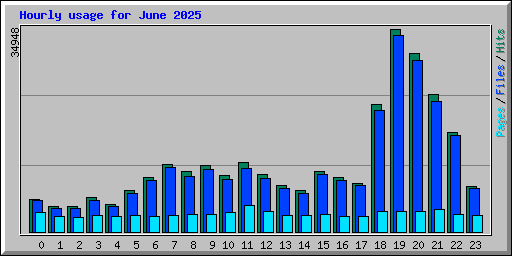 Hourly usage for June 2025