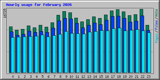 Hourly usage for February 2026