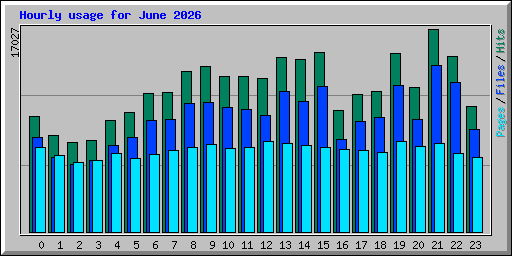 Hourly usage for June 2026