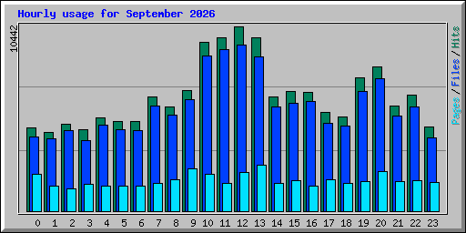 Hourly usage for September 2026